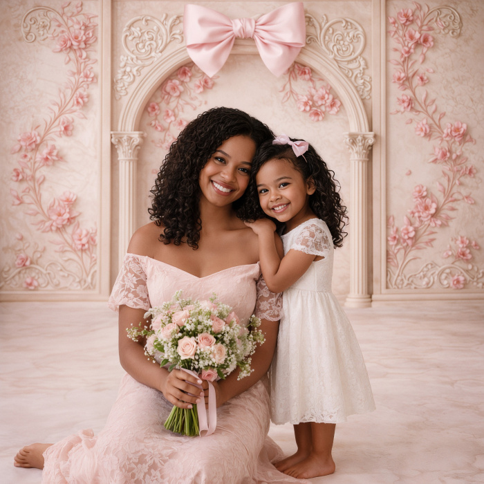 Fundo Fotografico em Tecido Dia das Mães Arco / Backdrop 8120