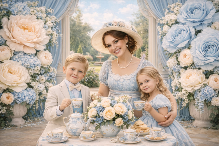 Fundo Fotográfico em Tecido Jardim Dia das Mães / Backdrop 8236