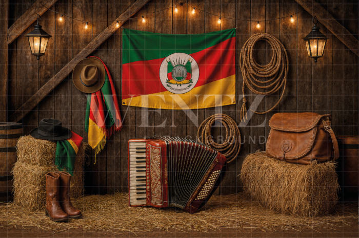 Fundo Fotográfico em Tecido Celeiro / Backdrop 7669