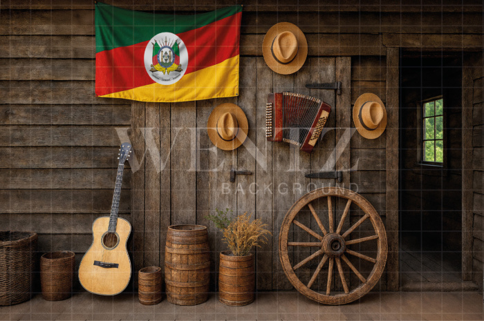 Fundo Fotográfico em Tecido Celeiro / Backdrop 7674