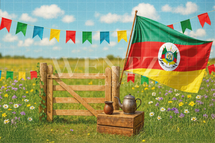 Fundo Fotográfico em Tecido Celeiro / Backdrop 7677