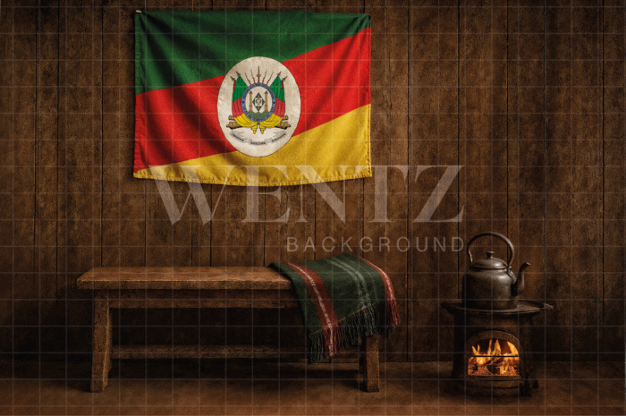 Fundo Fotográfico em Tecido Celeiro / Backdrop 7682