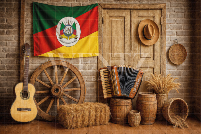 Fundo Fotográfico em Tecido Celeiro / Backdrop 7683