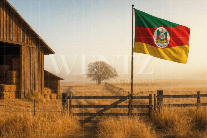 Fundo Fotográfico em Tecido Celeiro / Backdrop 7684