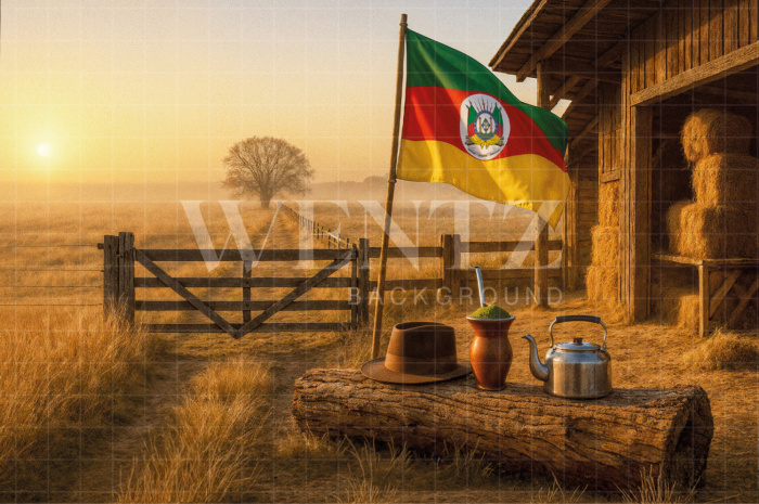 Fundo Fotográfico em Tecido Celeiro / Backdrop 7685