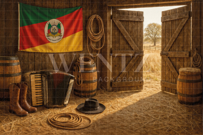 Fundo Fotográfico em Tecido Celeiro / Backdrop 7686