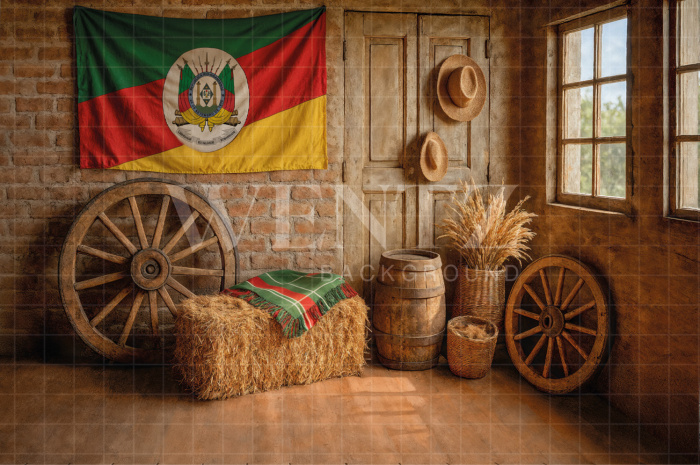 Fundo Fotográfico em Tecido Celeiro / Backdrop 7697