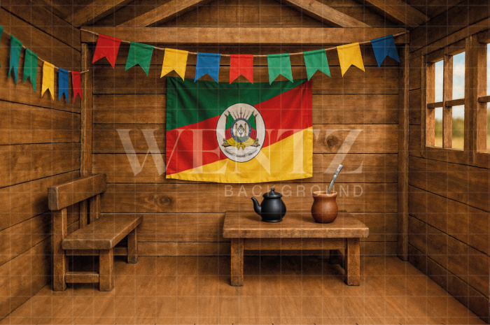 Fundo Fotográfico em Tecido Celeiro / Backdrop 7692