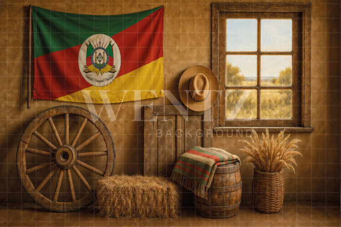 Fundo Fotográfico em Tecido Celeiro / Backdrop 7700