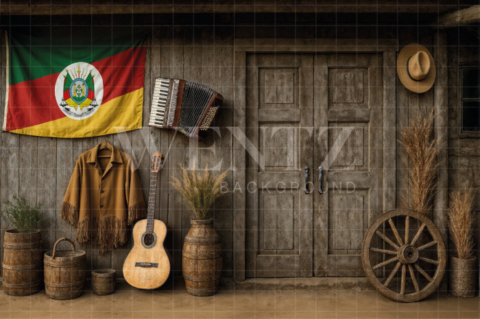 Fundo Fotográfico em Tecido Celeiro / Backdrop 7720