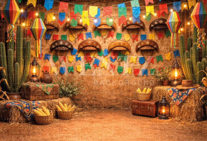 Fundo Fotográfico em Tecido Cenário Festa Junina / Backdrop 8282