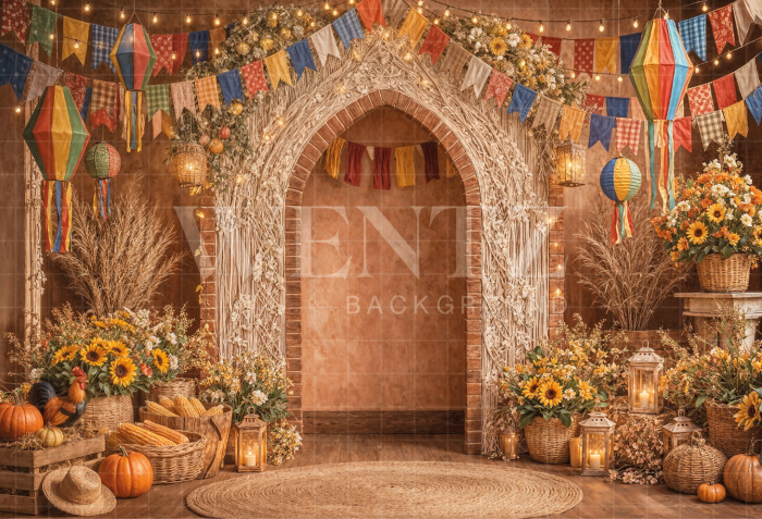 Fundo Fotográfico em Tecido Cenário Festa Junina / Backdrop 8283