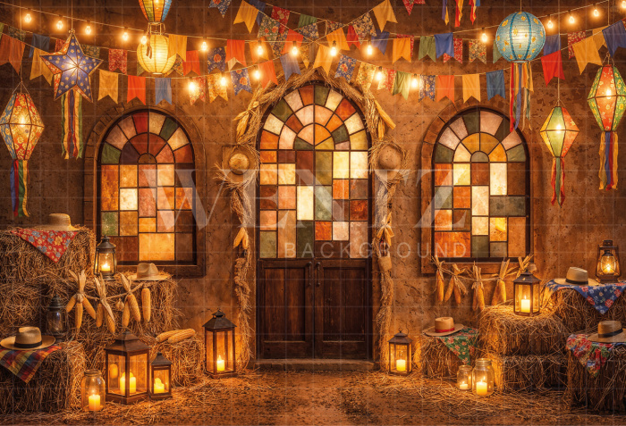 Fundo Fotográfico em Tecido Cenário Festa Junina / Backdrop 8284