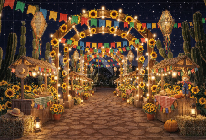 Fundo Fotográfico em Tecido Cenário Festa Junina / Backdrop 8287