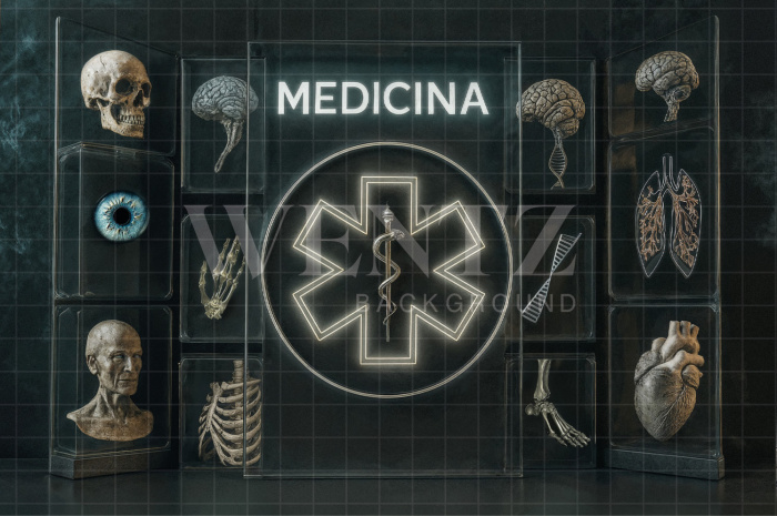 Fundo Fotográfico em Tecido Formatura Medicina / Backdrop 7831