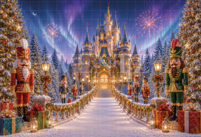 Fundo Fotográfico em Tecido Castelo de Natal / Backdrop 8572