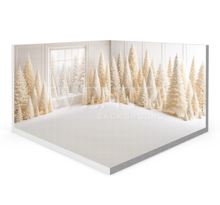 Fundo Fotográfico em Tecido Cenário Natal 3D / WTZ200