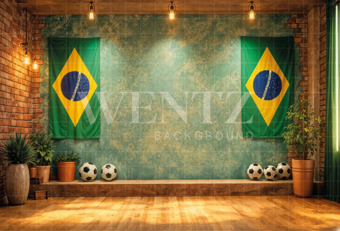 Fundo Fotográfico em Tecido Copa do Mundo de Futebol / Backdrop 8192