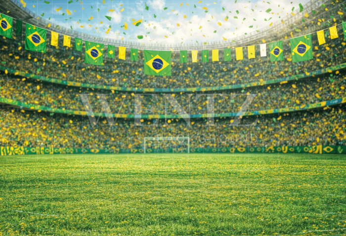 Fundo Fotográfico em Tecido Copa do Mundo de Futebol / Backdrop 8199
