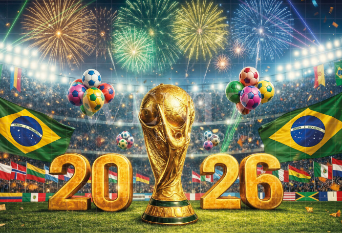 Fundo Fotográfico em Tecido Copa do Mundo de Futebol / Backdrop 8271