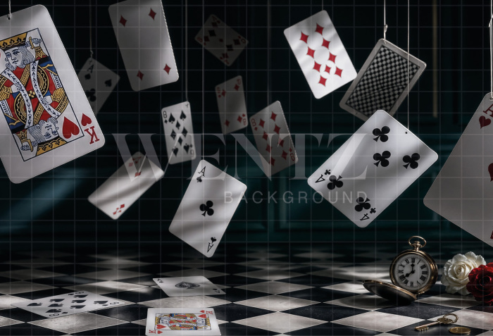 Fundo Fotográfico em Tecido Dia das Crianças Magia das Cartas / Backdrop 8588