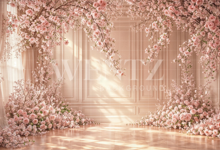 Fundo Fotográfico em Tecido Dia das Mães Floral / Backdrop 8246