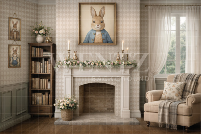 Fundo Fotográfico em Tecido Páscoa / Backdrop 8134