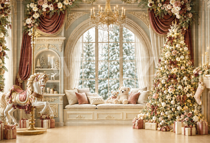 Fundo Fotográfico em Tecido Sala de Natal / Backdrop 8832