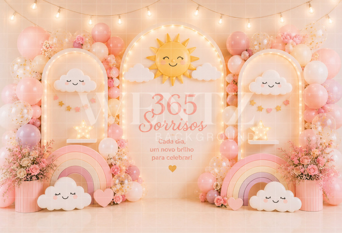 Fundo Fotográfico em Tecido Smash The Cake 365 Sorrisos / Backdrop 8742