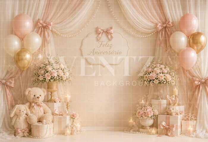 Fundo Fotográfico em Tecido Smash The Cake / Backdrop 8708