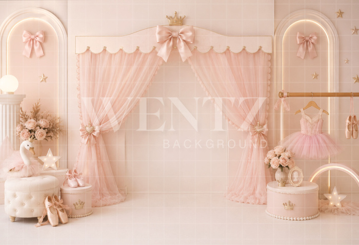 Fundo Fotográfico em Tecido Smash The Cake Balé / Backdrop 8738