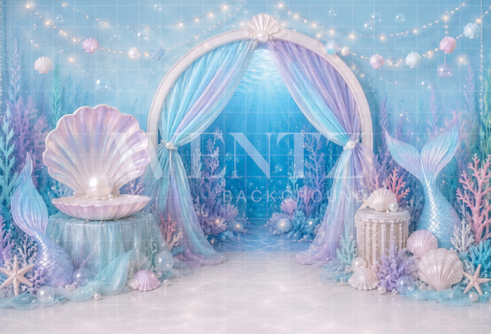 Fundo Fotográfico em Tecido Smash The Cake Fundo do Mar / Backdrop 8775
