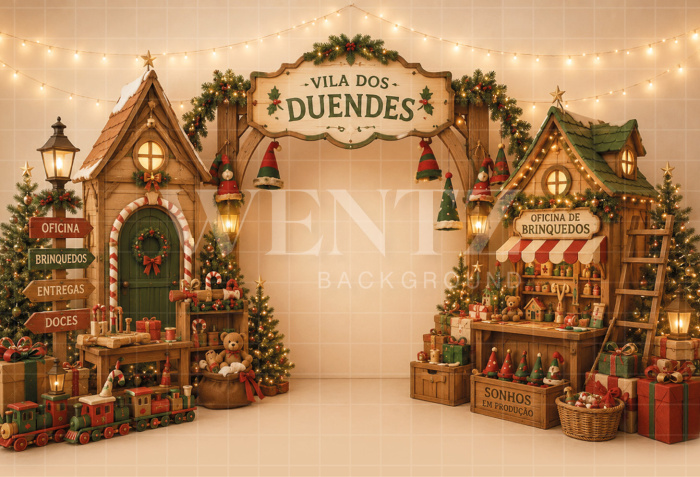 Fundo Fotográfico em Tecido Smash The Cake Natal / Backdrop 8822