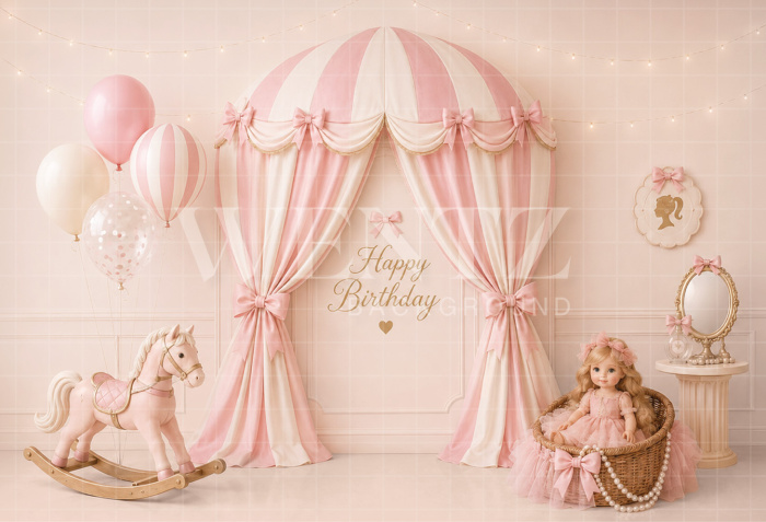 Fundo Fotográfico em Tecido Smash The Cake Princesa / Backdrop 8773