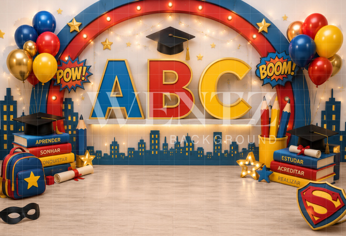Fundo Fotográfico em Tecido ABC / Backdrop 8925