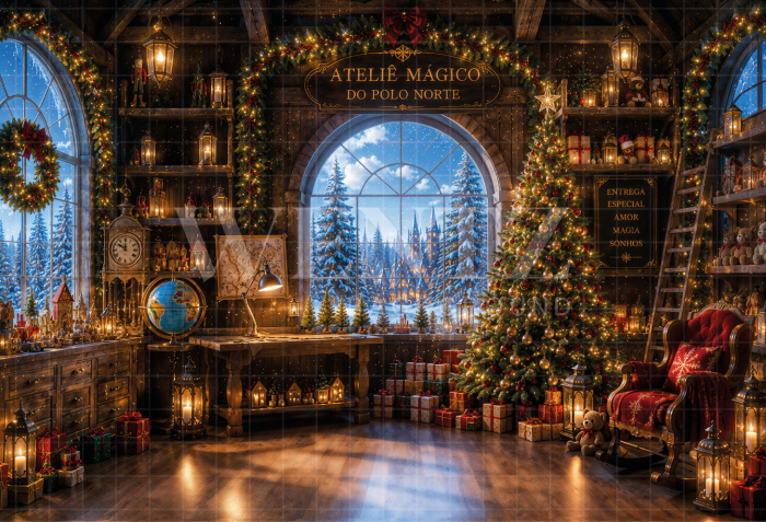 Fundo Fotográfico em Tecido Ateliê de Natal / Backdrop 8476