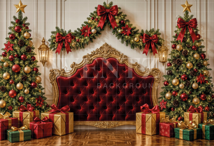 Fundo Fotográfico em Tecido Cabeceira Natal / Backdrop 8494