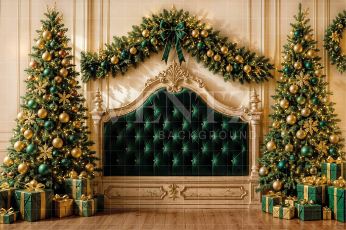 Fundo Fotográfico em Tecido Cabeceira Natal / Backdrop 8515