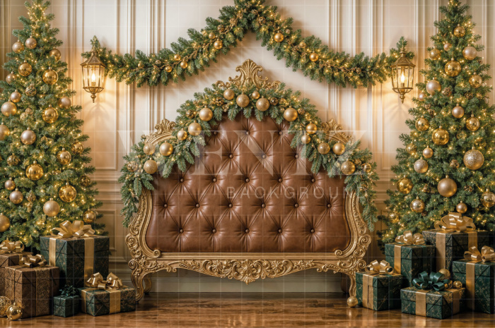 Fundo Fotográfico em Tecido Cabeceira Natal / Backdrop 8516