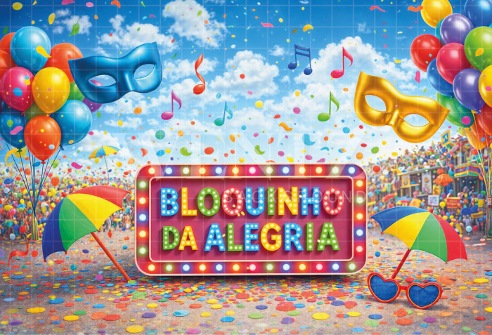 Fundo Fotográfico em Tecido Carnaval / Backdrop 8085