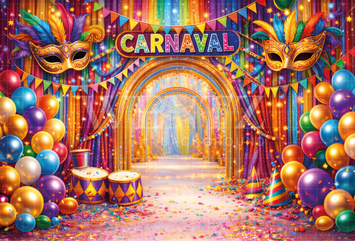 Fundo Fotográfico em Tecido Carnaval / Backdrop 8110