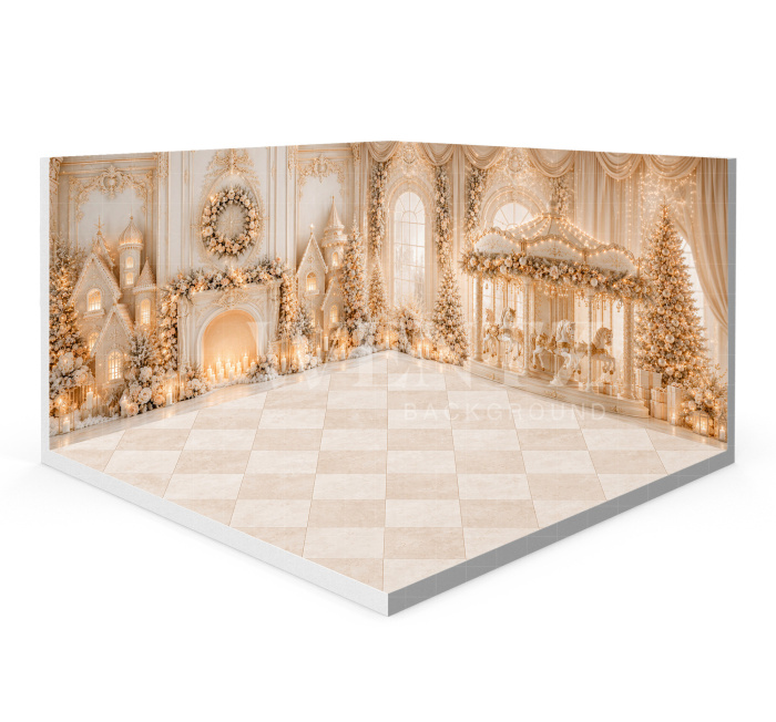 Fundo Fotográfico em Tecido Cenário de Natal 3D / WTZ210
