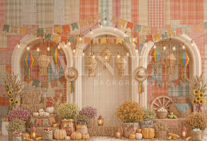 Fundo Fotográfico em Tecido Cenário Festa Junina / Backdrop 8262