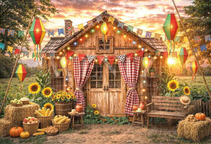 Fundo Fotográfico em Tecido Cenário Festa Junina / Backdrop 8273