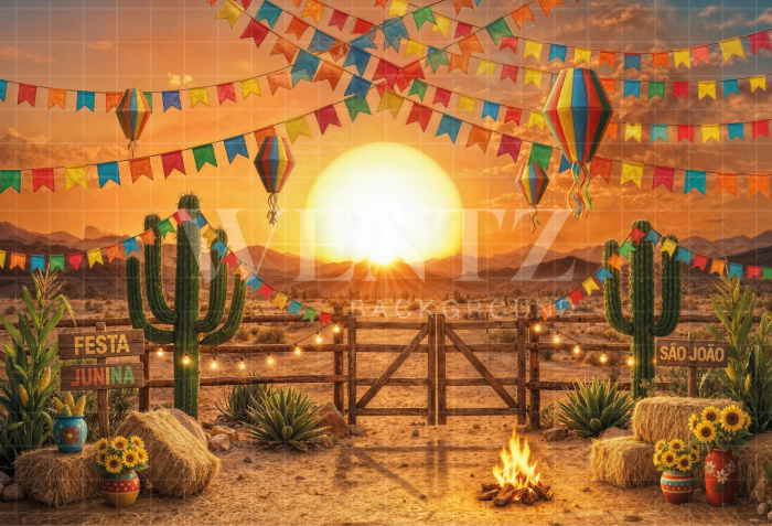 Fundo Fotográfico em Tecido Cenário Festa Junina / Backdrop 8274