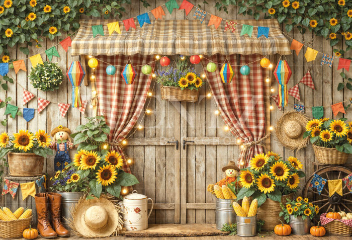 Fundo Fotográfico em Tecido Cenário Festa Junina / Backdrop 8280