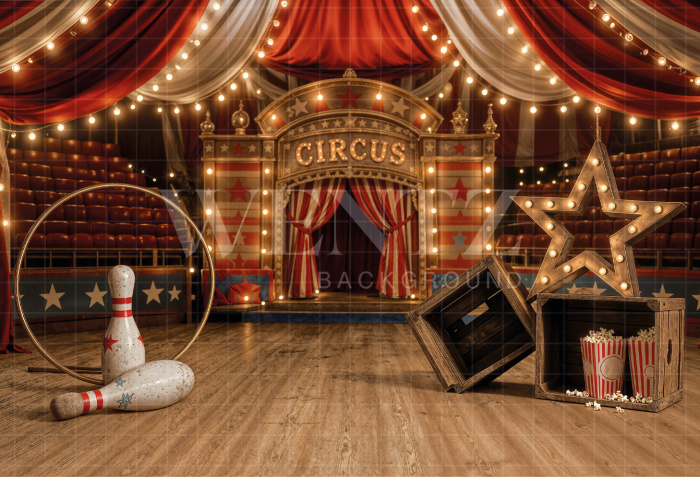 Fundo Fotográfico em Tecido Circo Dia das Crianças / Backdrop 8620