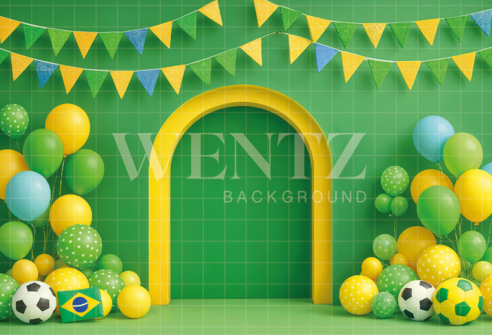 Fundo Fotográfico em Tecido Copa do Mundo de Futebol / Backdrop 8204