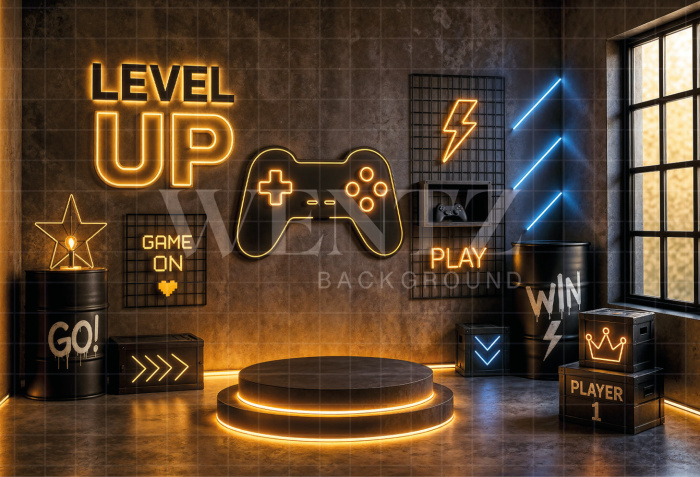 Fundo Fotográfico em Tecido Dia das Crianças Gamer / Backdrop 8580