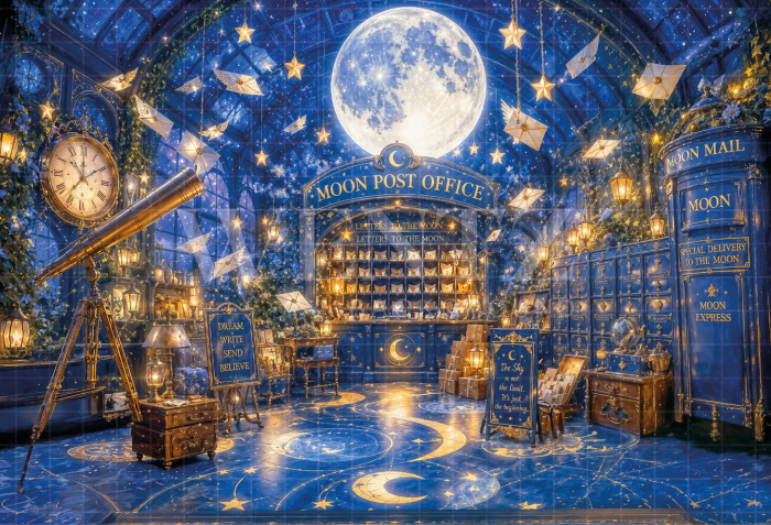 Fundo Fotográfico em Tecido Dia das Crianças Noite Mágica / Backdrop 8614